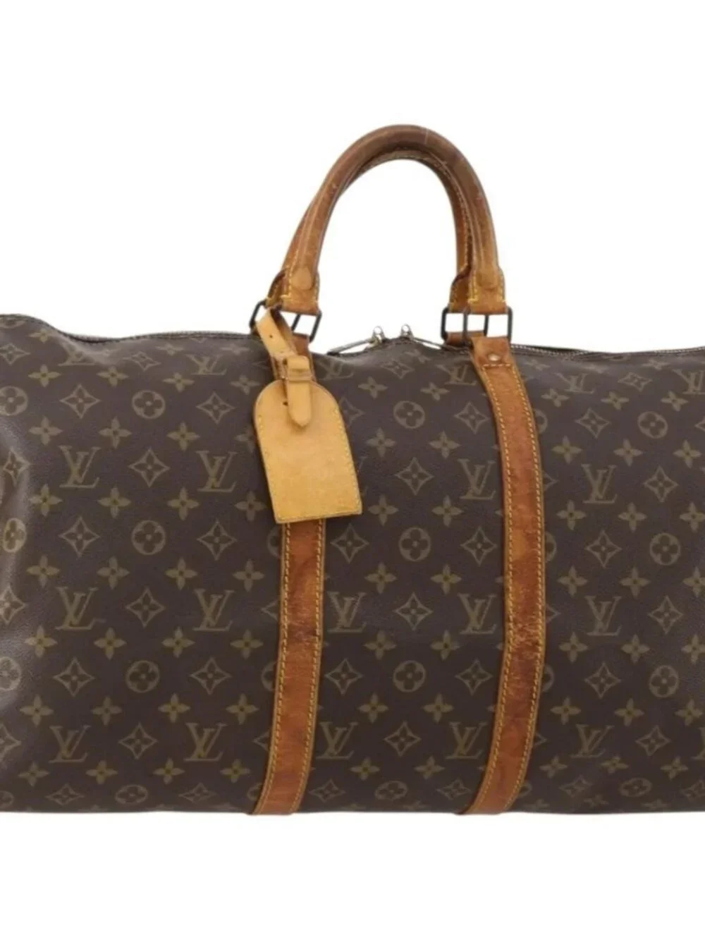 LOUIS VUITTON Monogram Keepall 50 Boston Bag M41426 LV Auth 185731